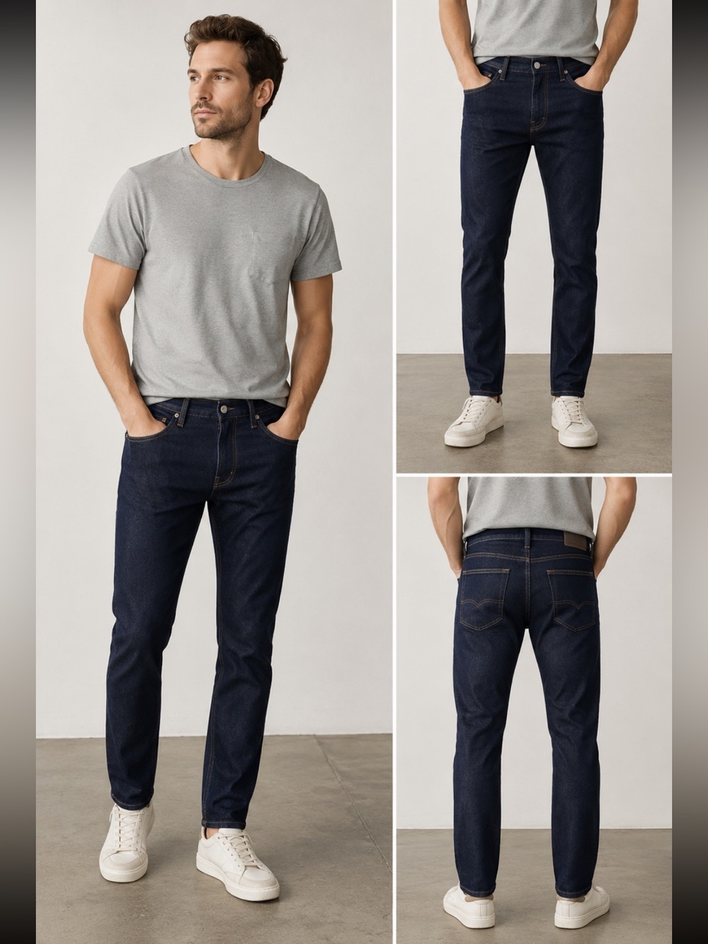 Everlane Uniform womens dark wash stretch slim straight jeans size 29 X 30